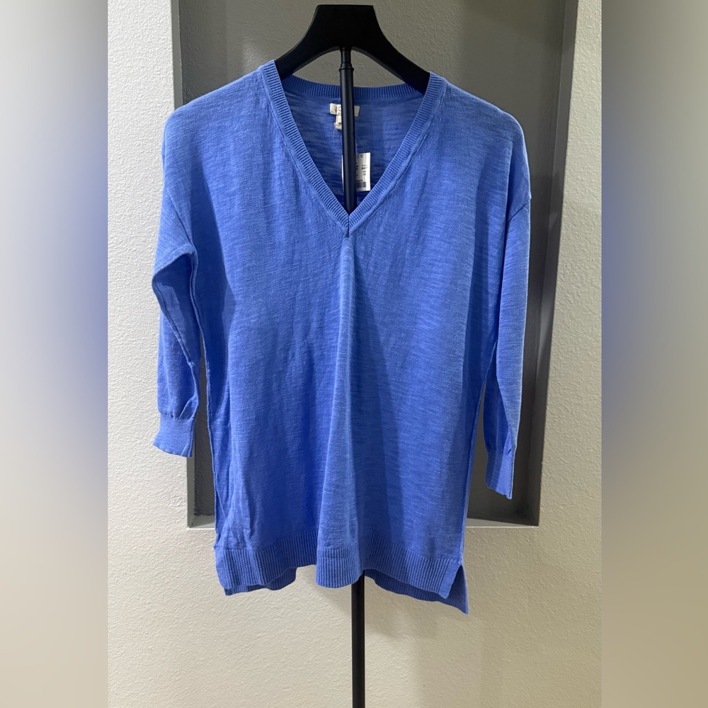 J. Crew 3/4 sleeve light weight Azure Knit Top . NWT
